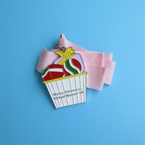 Huy chương kim loại kem long lanh tùy chỉnh huy chương thể thao ảo