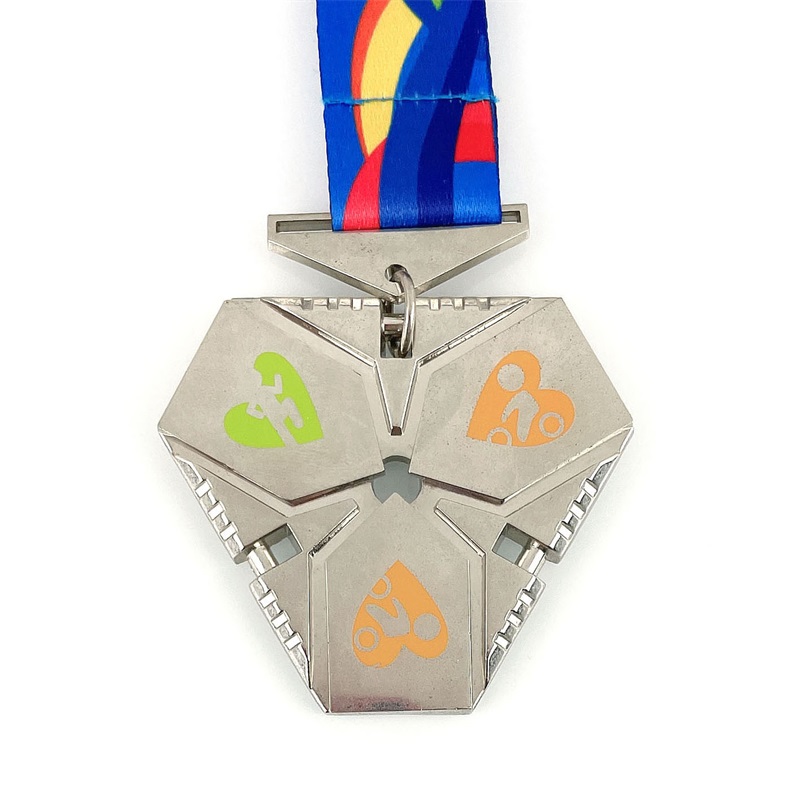 GAG Custom Metal Engraved Cool Sport Medal Medal Triathlon Huy chương 3D Kéo kéo marathon Huy chương